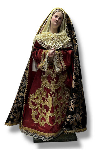 Dolorosa O Virgen De Los Dolores Para Vestir Y Bruñida 60cm
