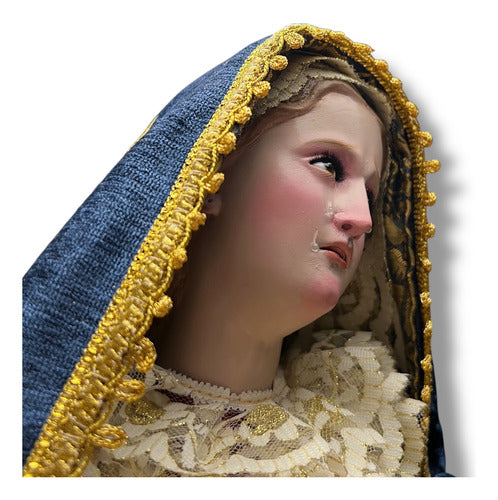 Dolorosa O Virgen De Los Dolores Para Vestir Y Bruñida 60cm