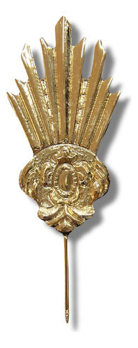 Juego De 3 Potencias Chapa De Oro 12cm