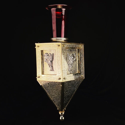 Lampara De Aceite (santísimo) De Pared  Baño De Oro. 59cm