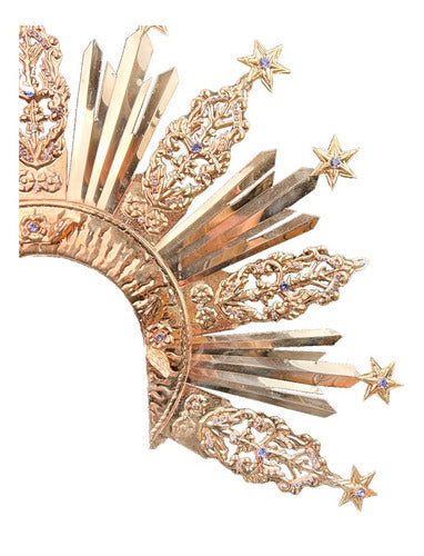 Resplandor Para Virgen Dolorosa #15 Baño De Oro