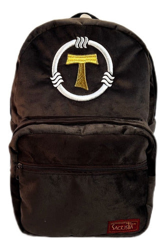 Mochila Sacristía Bordada Franciscana