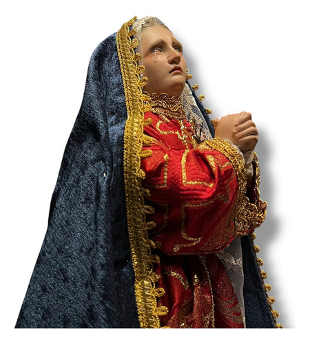 Virgen De Los Dolores Para Vestir Talla En Madera 50cm