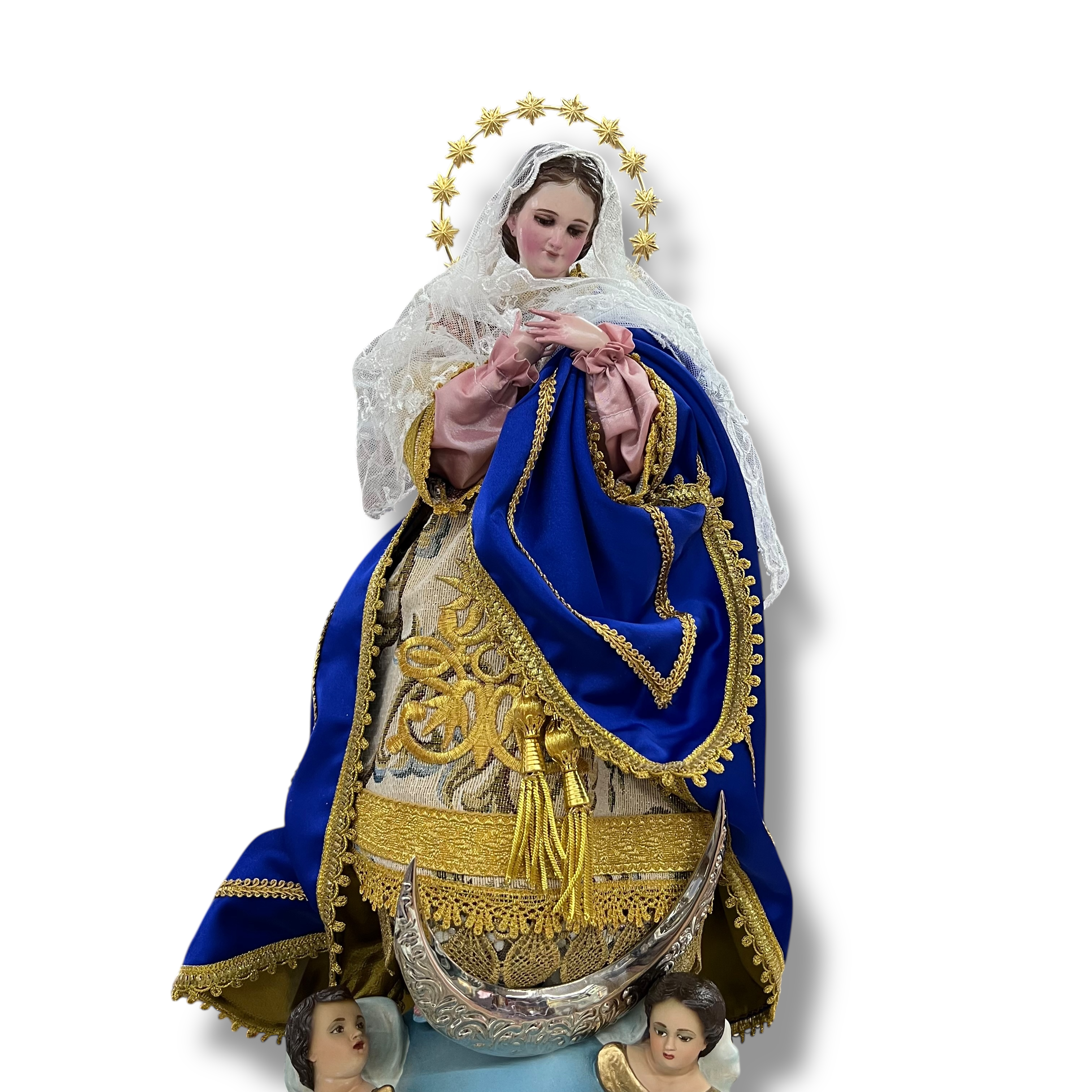 Inmaculada Concepcion De Maria O Purisima Terminado Bruñido y Articulada 60cm