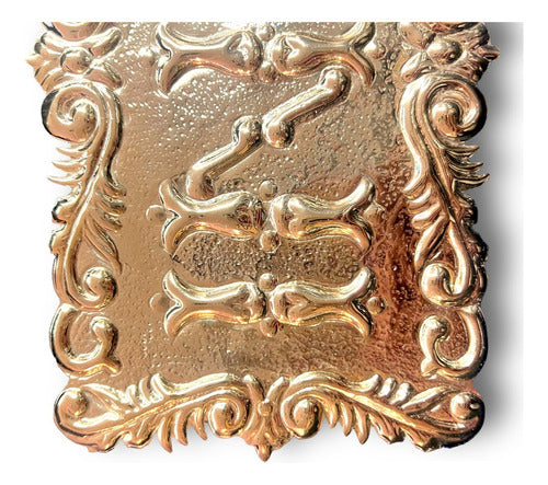 Letrero De Inri O Título De Cruz En Baño De Oro 20cm X 12cm