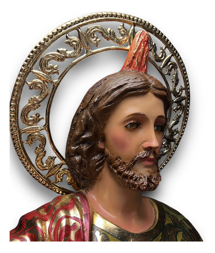 Figura De San Judas Tadeo 142 Cm Estofado Hoja De Oro