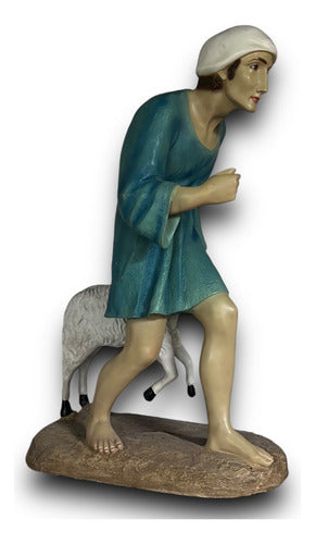 Pastor Con Chivo Para Nacimiento De 80cm