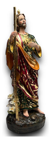 San Judas Tadeo Estofado En Hoja De Oro 38cm