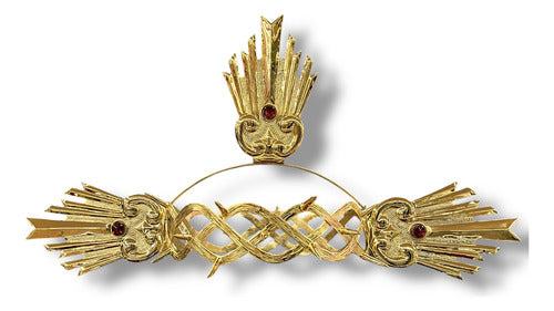 Corona De Espinas Fina #20 Con 3 Potencias Baño De Oro