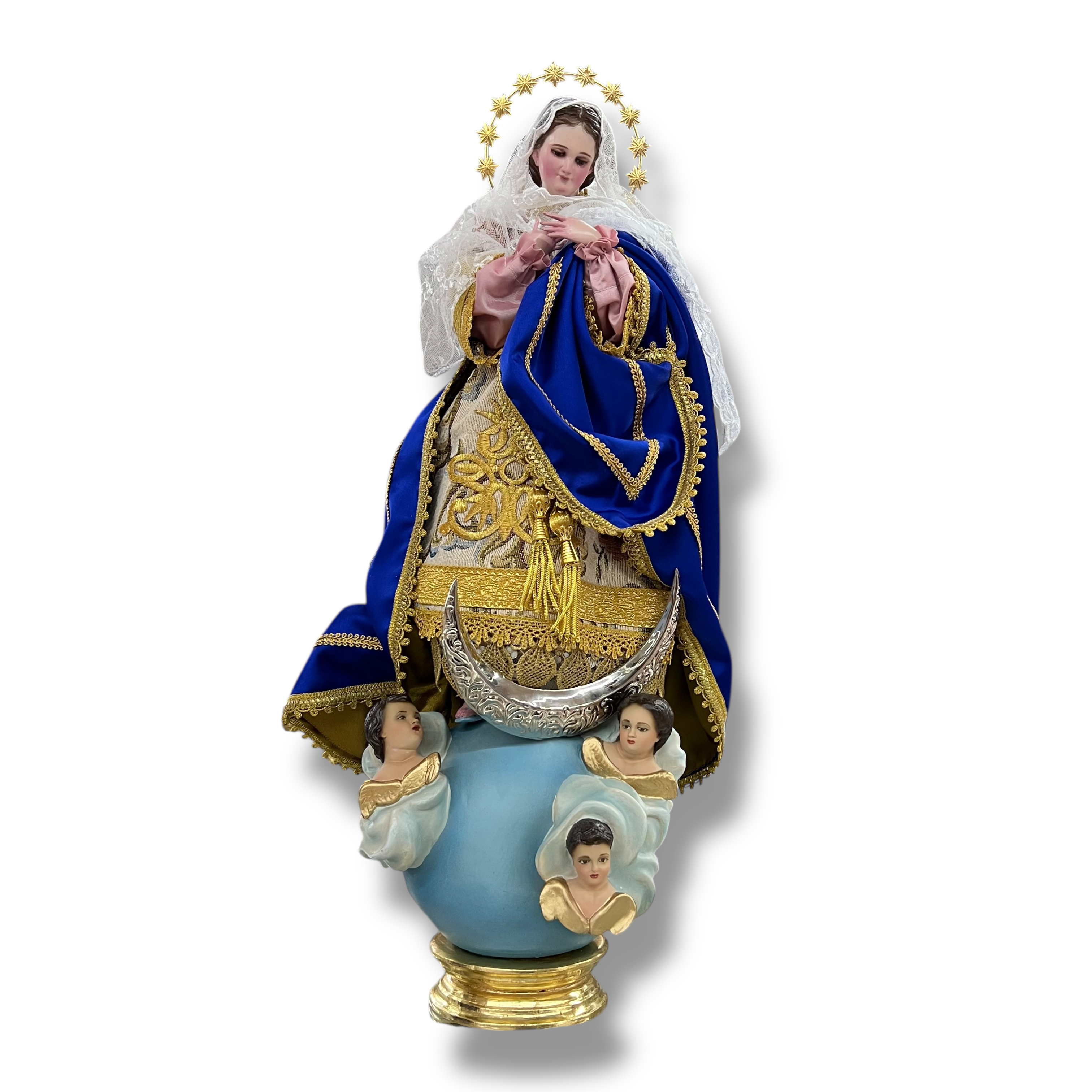 Inmaculada Concepcion De Maria O Purisima Terminado Bruñido y Articulada 60cm