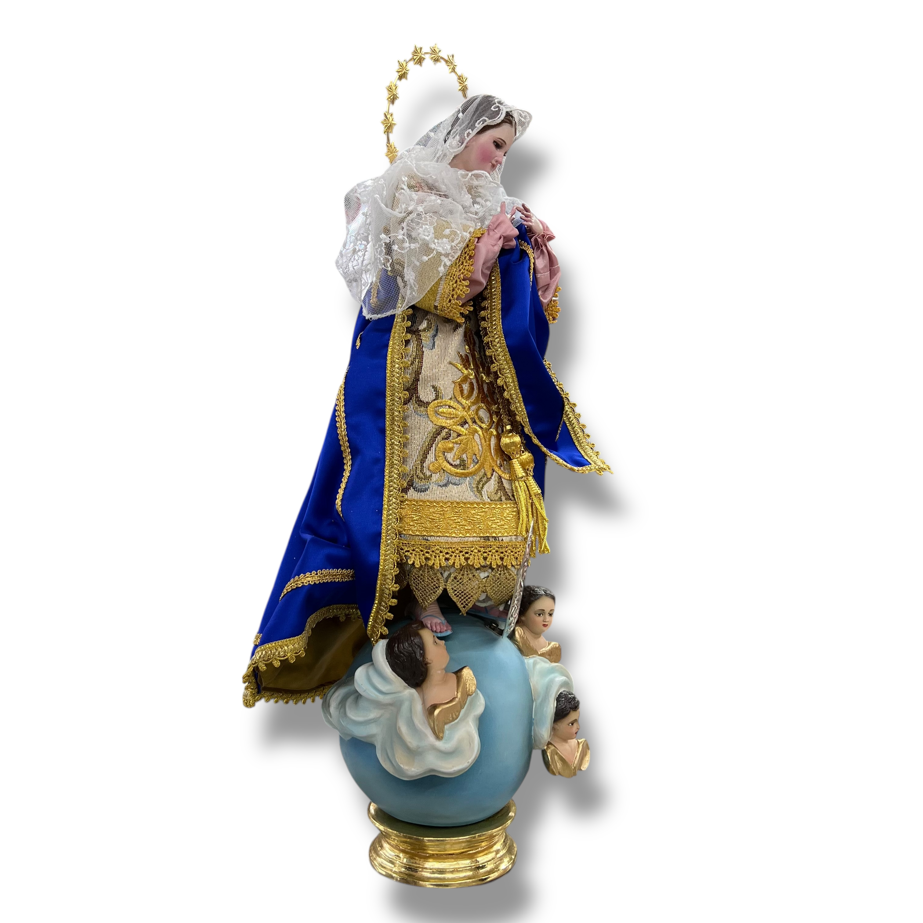 Inmaculada Concepcion De Maria O Purisima Terminado Bruñido y Articulada 60cm