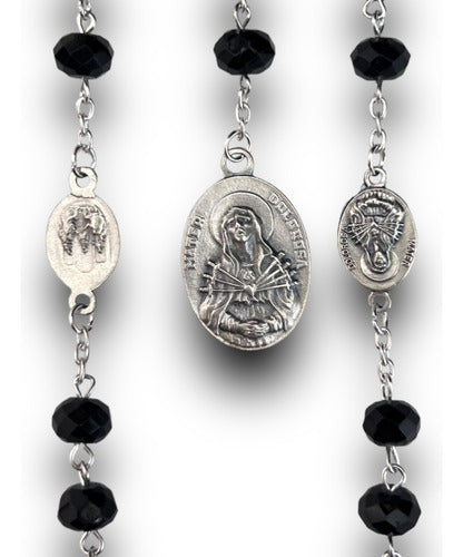 Rosario De La Virgen Dolorosa O 7 Dolores De Maria Negro