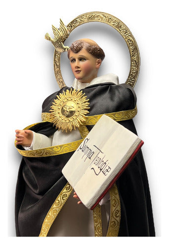 Santo Tomás De Aquino Al Óleo Imagen Para Vestir 63cm