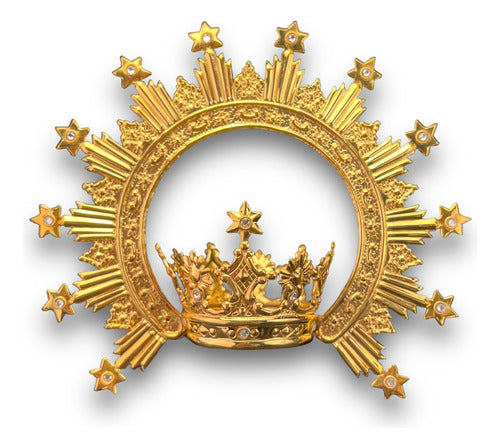 Corona Reinal Con Resplandor #5 Bañada En Oro