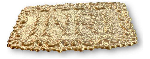 Letrero De Inri O Título De Cruz En Baño De Oro 12cm X 7cm