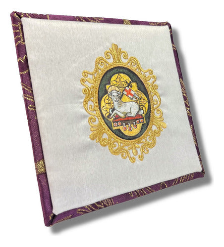 Palia Litúrgica Bordada Pintada A Mano Sacristia Cordero