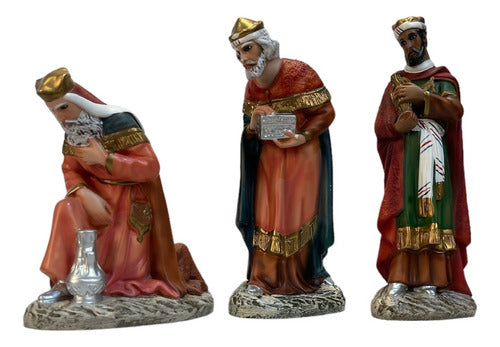 Juego De Reyes Magos 23cm Pasta Cerámica
