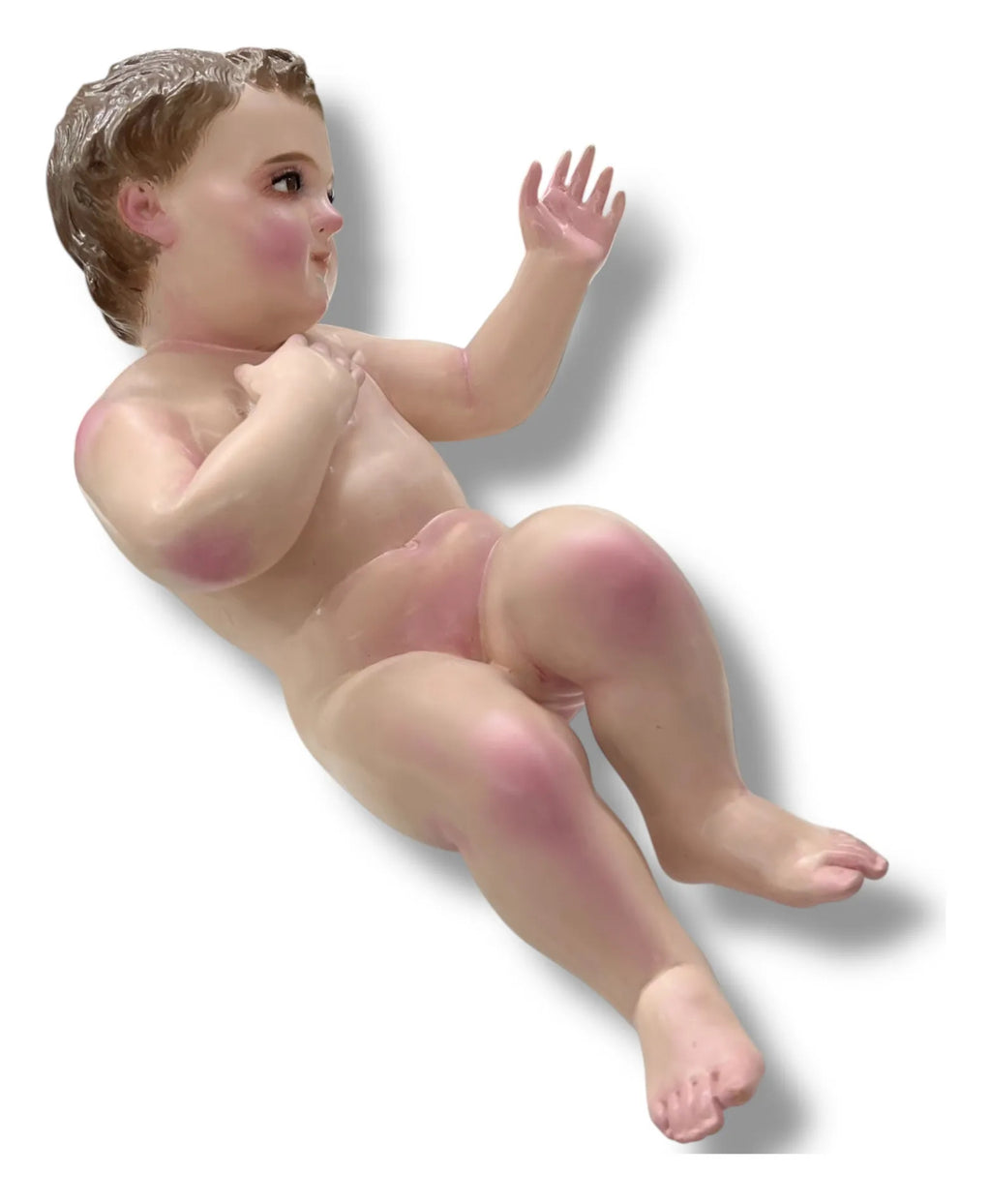Niño Dios O Niño Jesús En Terminado Fino Bruñido 36cm