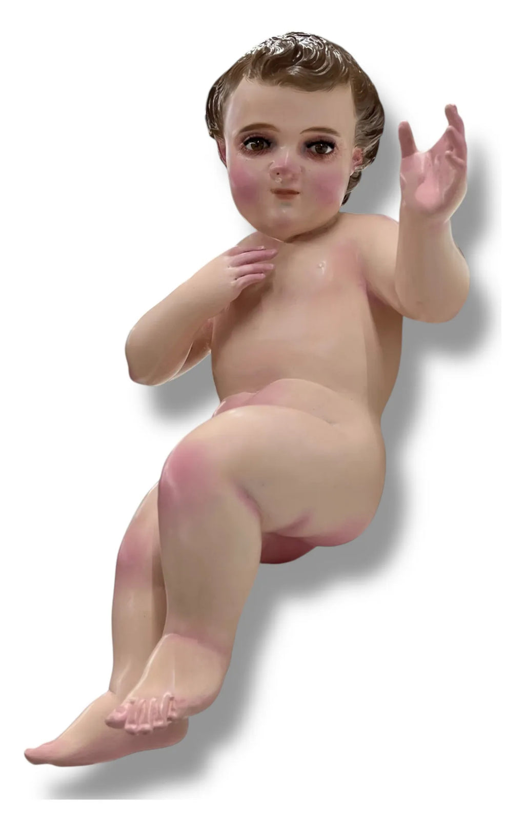 Niño Dios O Niño Jesús En Terminado Fino Bruñido 36cm