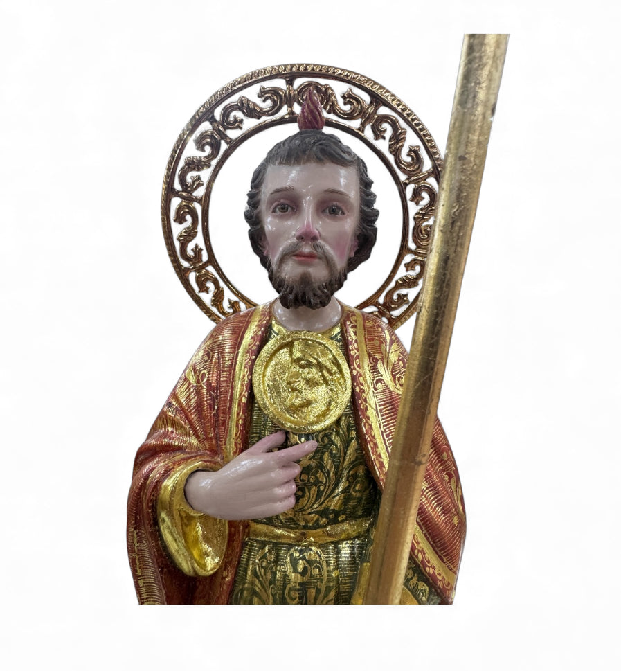 San Judas Tadeo, tallado en madera 43cm