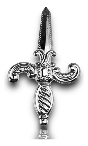 Daga Para Virgen De Los Dolores En Latón Bañado En Oro 20cm