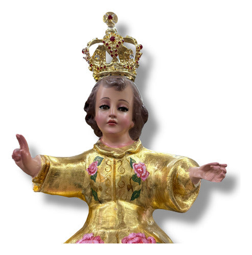 Virgen De La Candelaria En Hoja De Oro Y Acabado Fino 108cm