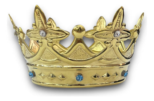 Corona Reinal En Latón Con Cristal Cortado #11