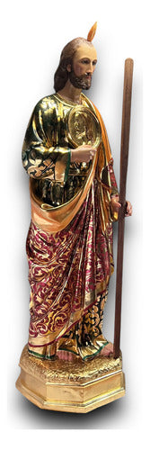 San Judas Tadeo Estofado En Oro Y Terminado Fino 175cm