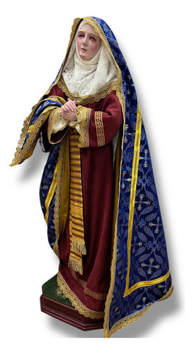 Dolorosa O Virgen De Los Dolores Para Vestir Y Bruñida 120cm