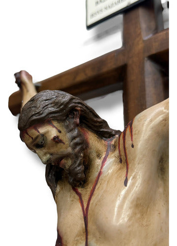 Cristo O Crucifijo Fino En Acabado Bruñido Y Avejentado 65cm