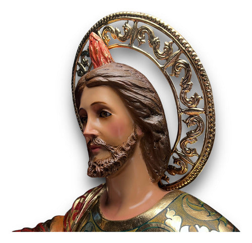 Figura De San Judas Tadeo 142 Cm Estofado Hoja De Oro
