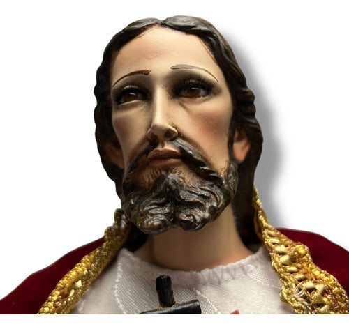 Sagrado Corazón De Jesús Para Vestir Articulado 45cm