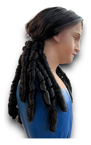 Peluca O Cabellera Sintética Para Imágenes Religiosas 80cm