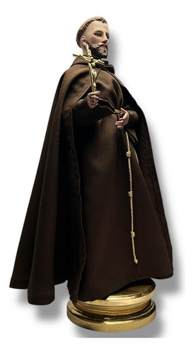 San Francisco De Asís Para Vestir Con 2 Cabezas Bruñido 57cm