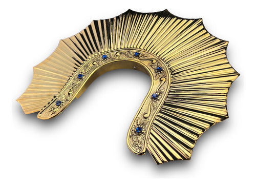 Resplandor Para Virgen Dolorosa Cerrado Y Bañado En Oro #10