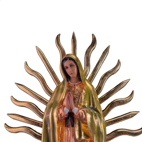 Virgen De Guadalupe 87cm C/resplandor 1 Mt Estofada