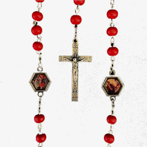 Rosario Italiano De San José Color Rojo