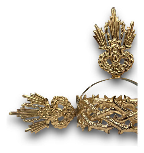 Corona De Espinas #6 Con 3 Potencias Baño De Oro