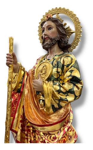 San Judas Tadeo 100cm Estofado En Oro