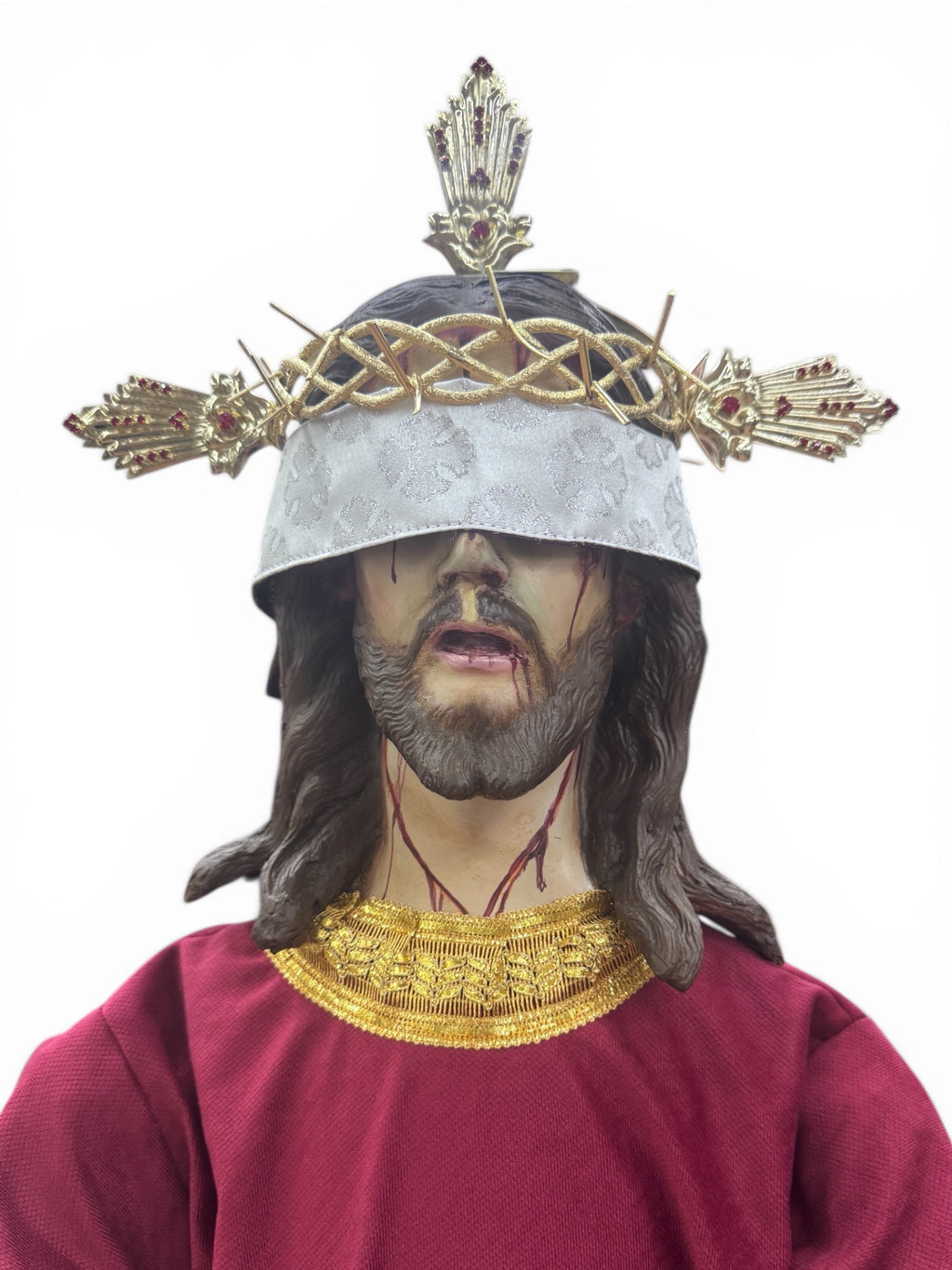 Jesús Nazareno Divino Preso 140cm Imagen Para Vestir Al Óleo bruñido