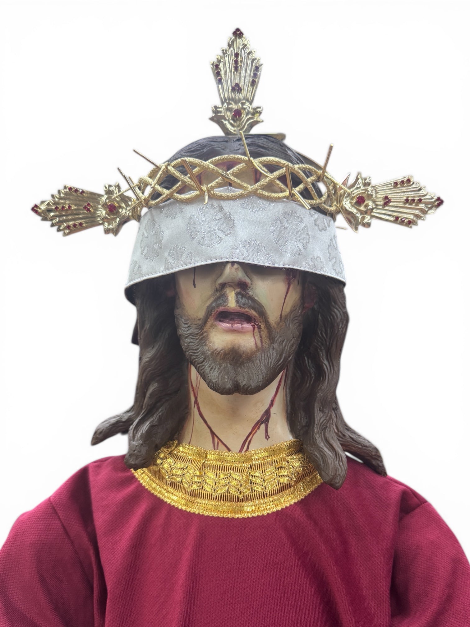 Jesús Nazareno Divino Preso 140cm Imagen Para Vestir Al Óleo bruñido