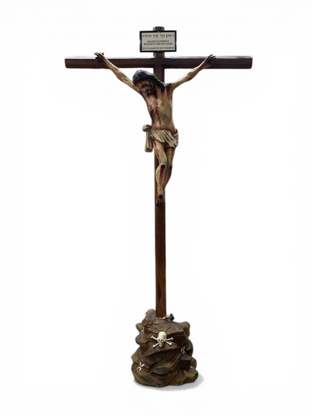 Cristo de base 94cm policromía al óleo