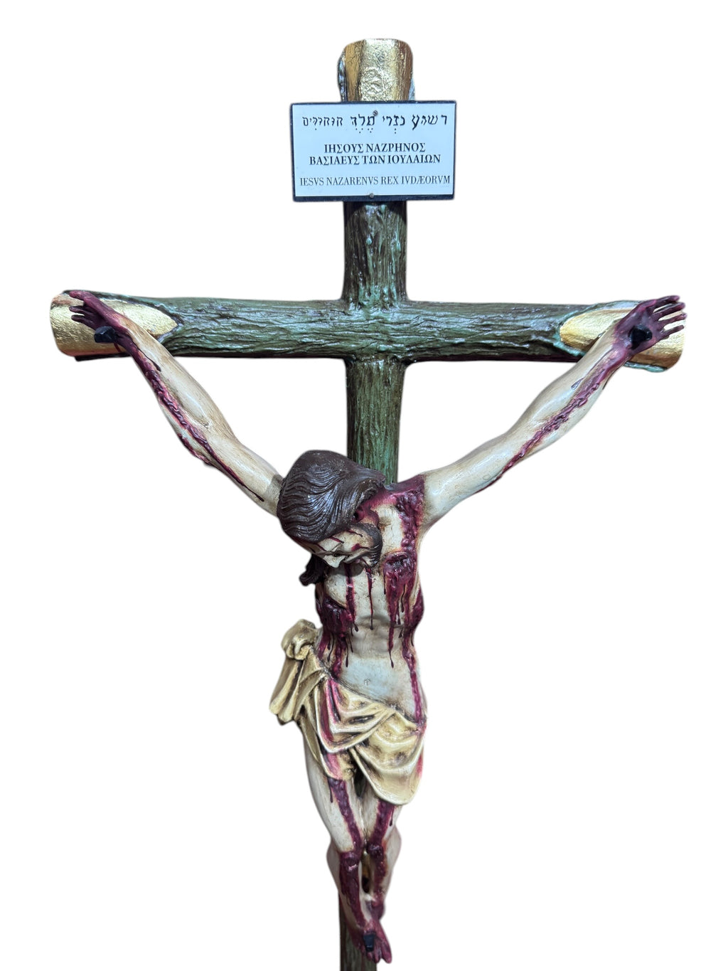 Cristo Muerto Con Cruz  Con Base 85cm