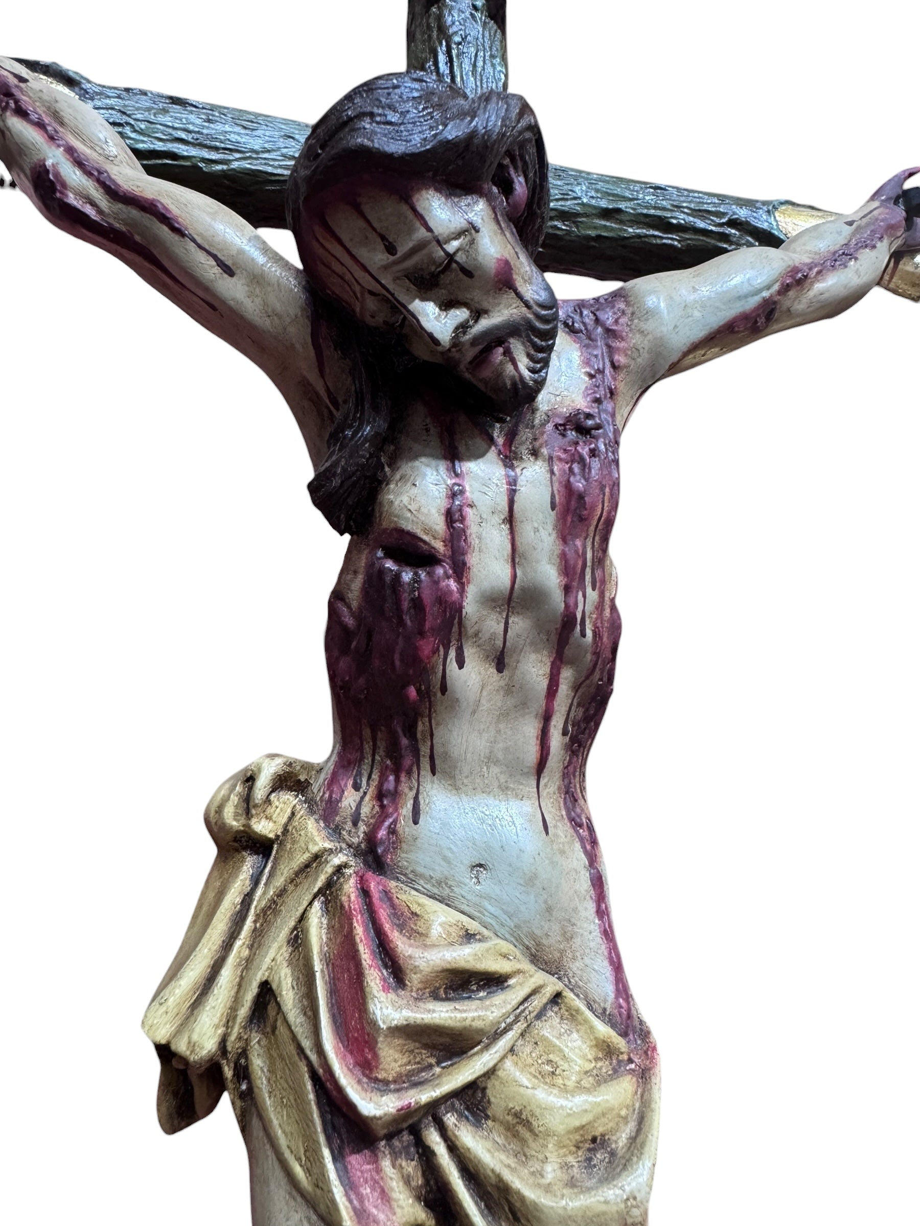 Cristo Muerto Con Cruz  Con Base 85cm