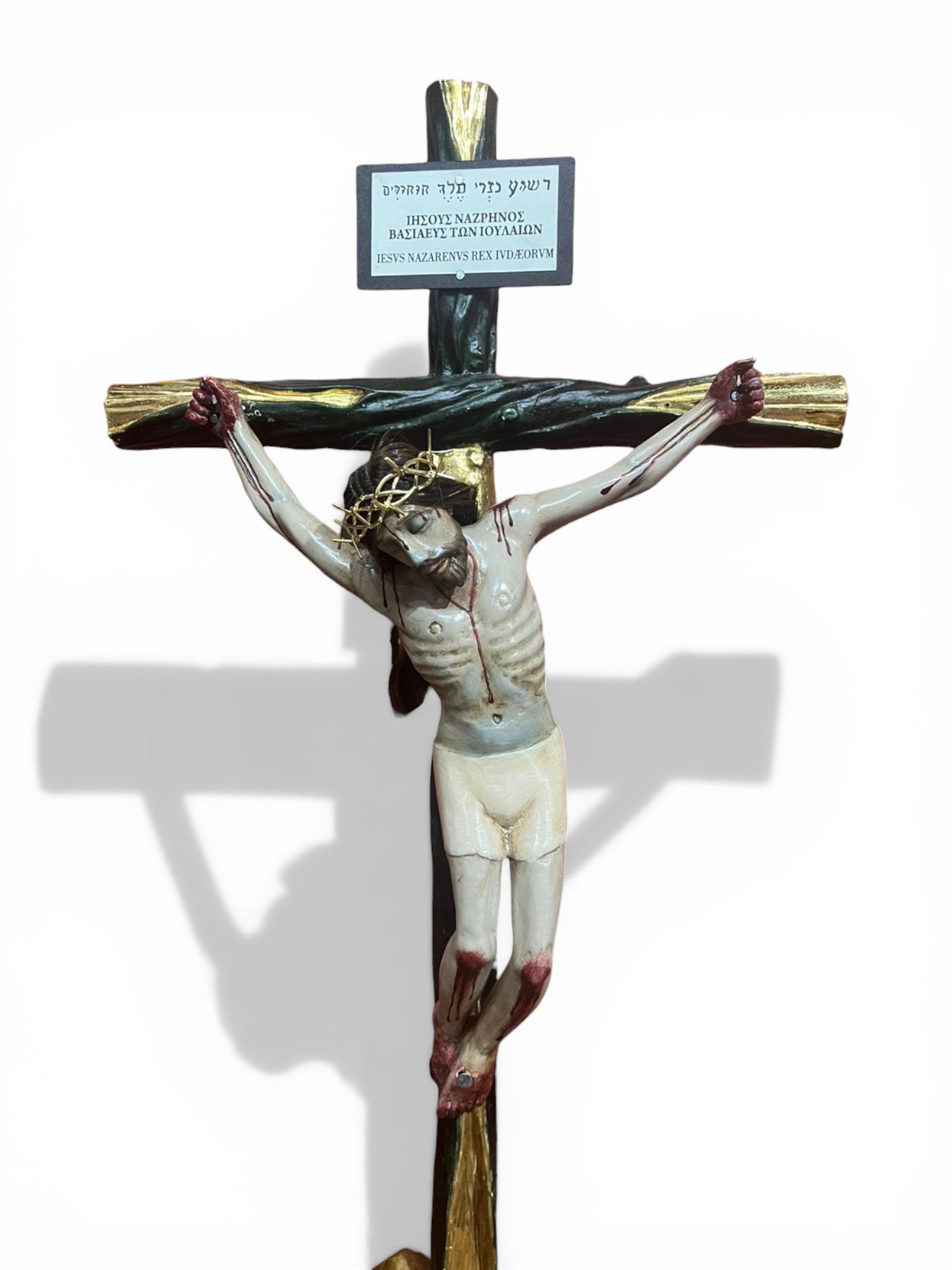 Cristo De Madera Tallado En Cedro Rojo 74cm