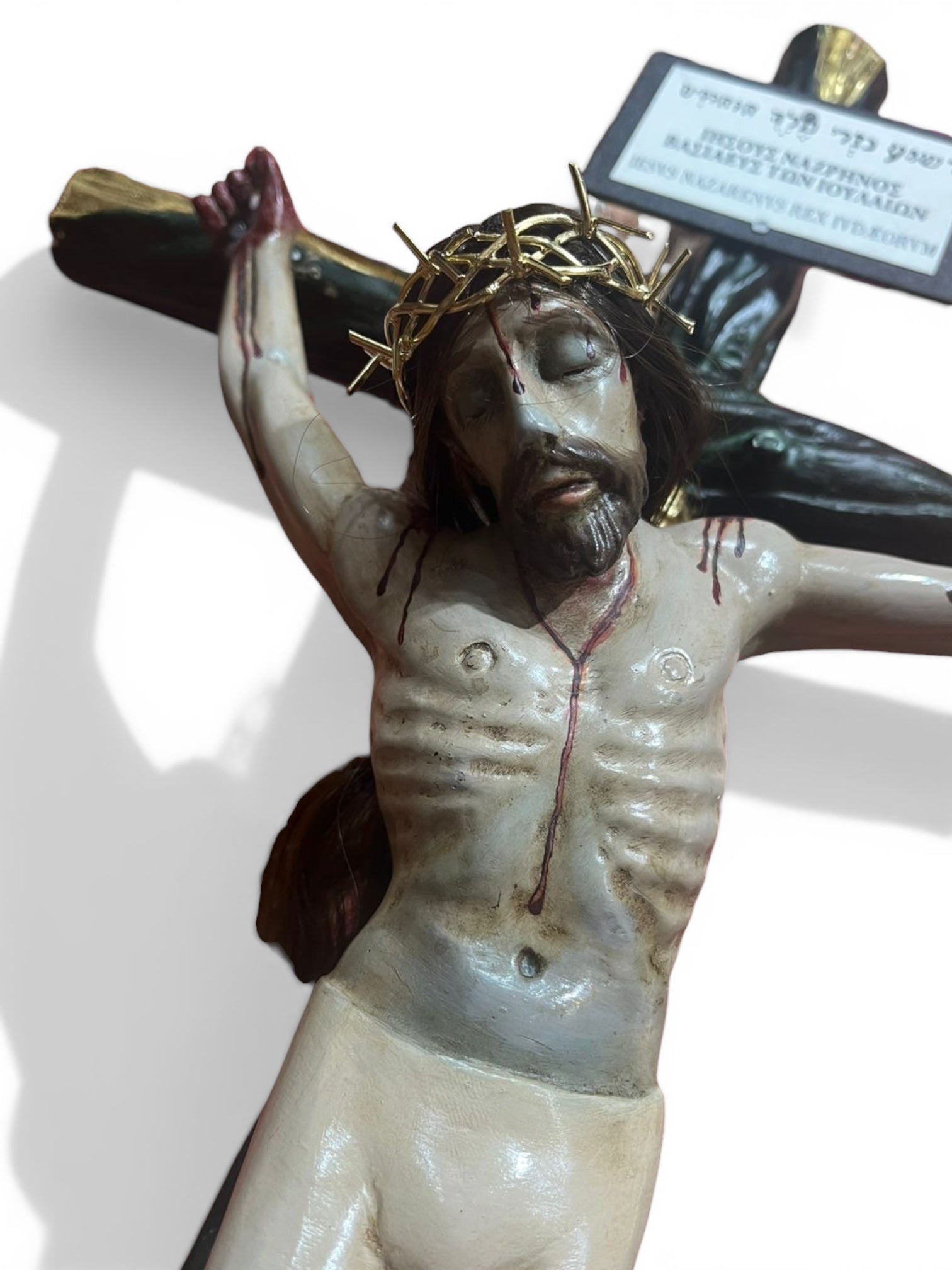 Cristo De Madera Tallado En Cedro Rojo 74cm