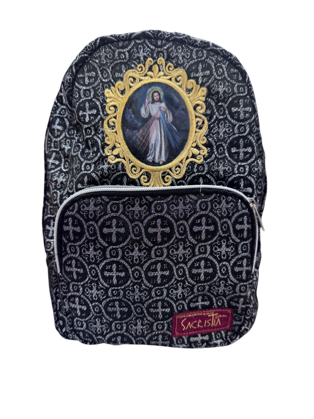 Mochila Mini Sacristía Bordada Con Escudo Señor de la Misericordia