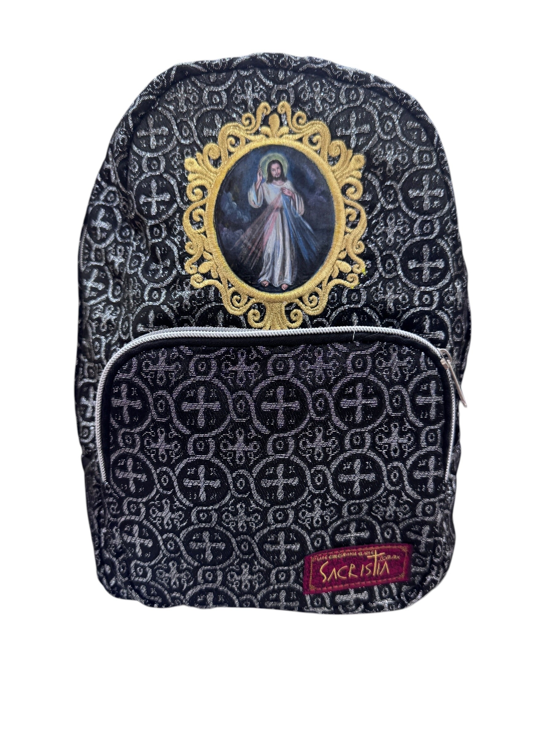 Mochila Mini Sacristía Bordada Con Escudo Señor de la Misericordia