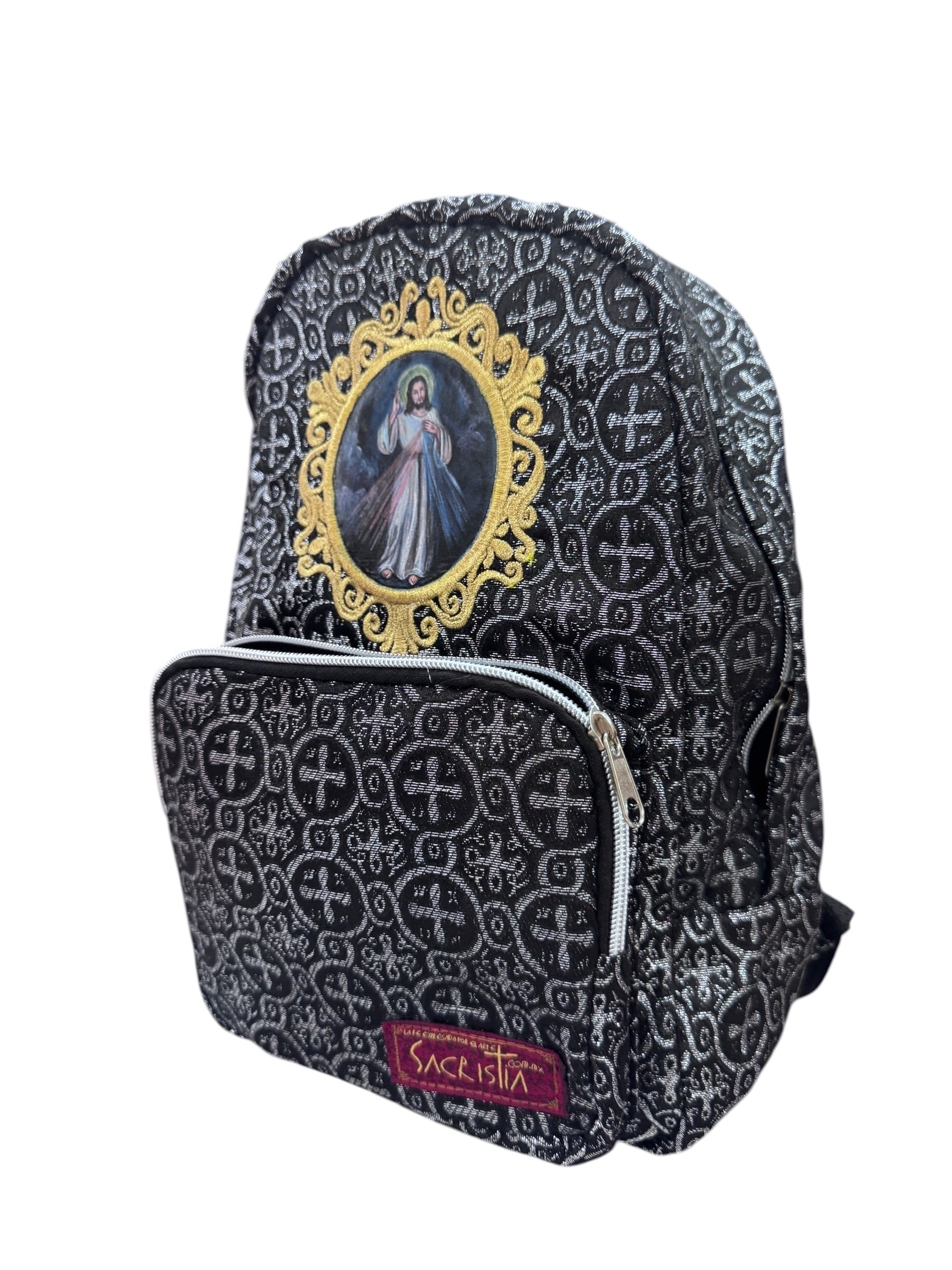 Mochila Mini Sacristía Bordada Con Escudo Señor de la Misericordia