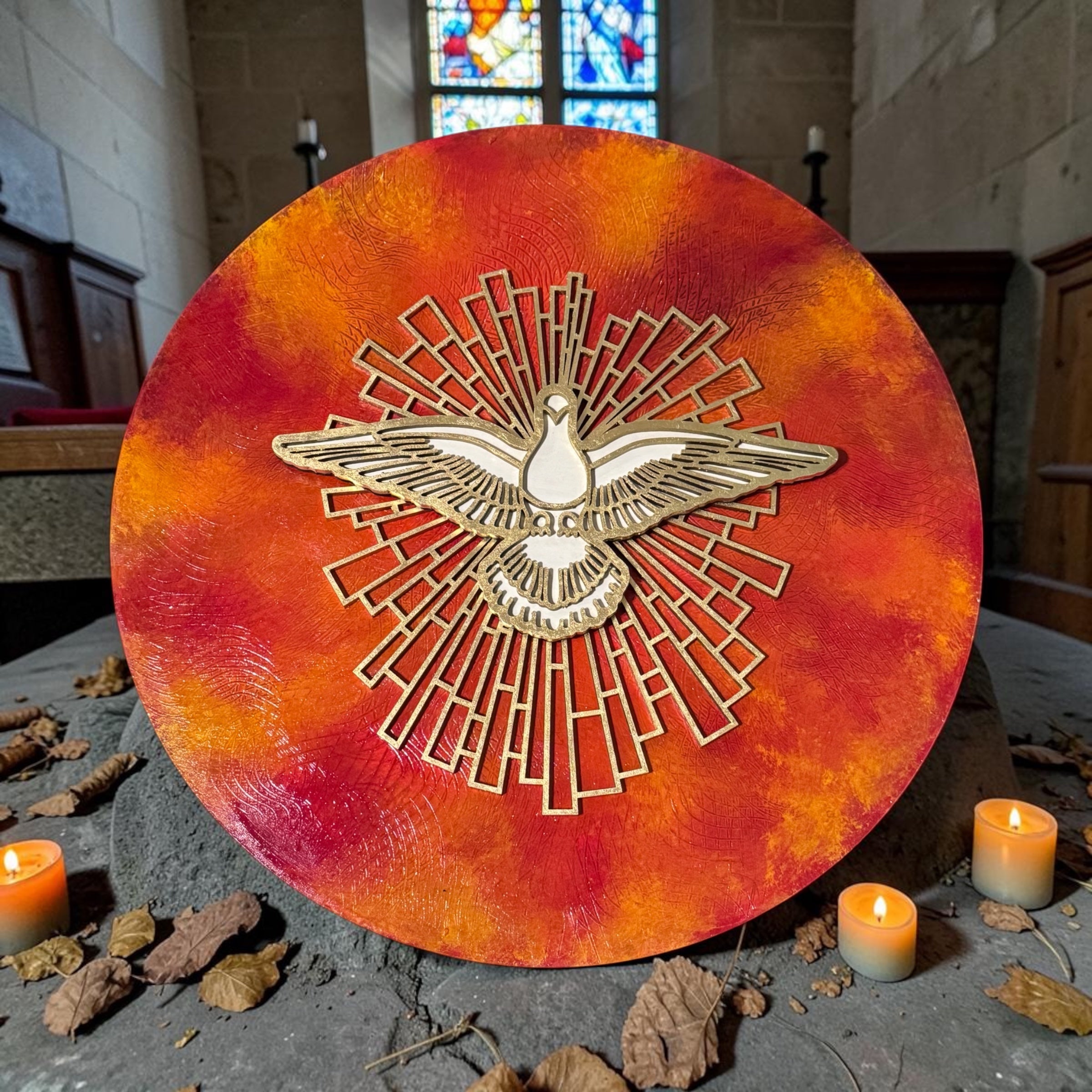 Espíritu Santo Madera 50cm